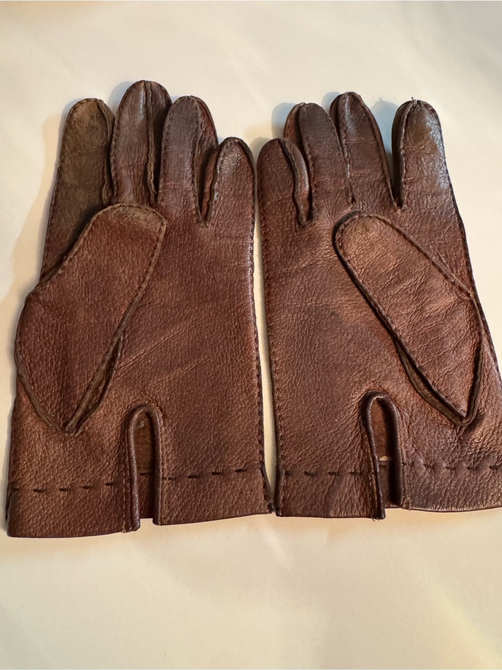 Women's Brown Leather Driving Gloves
